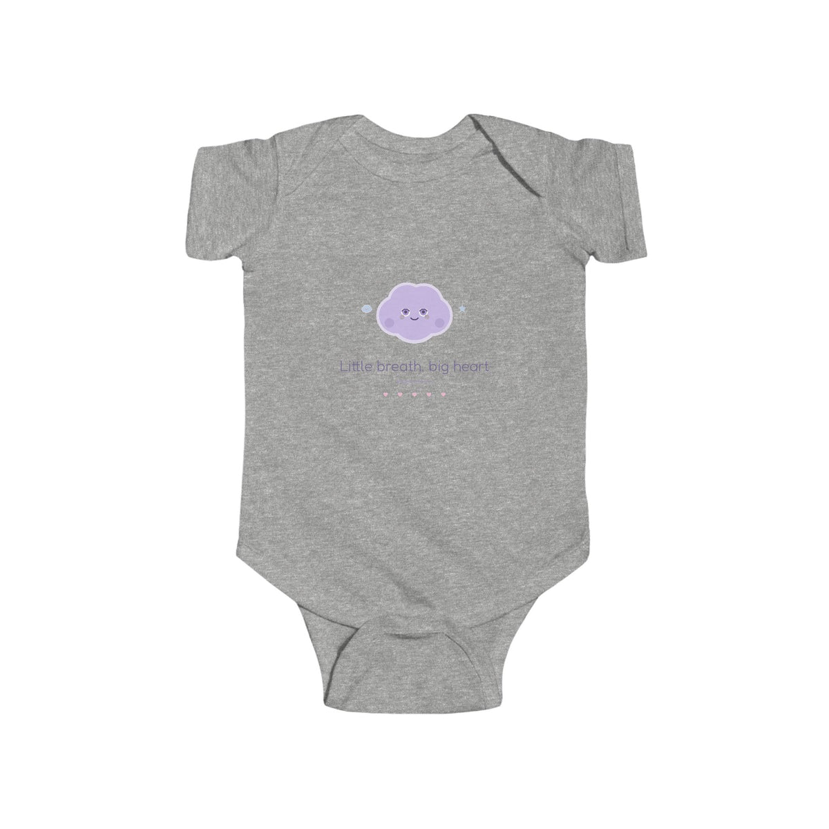 Breathe with Boo Little Breath Big Heart Baby Bodysuit
