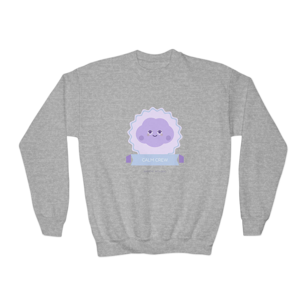 Breathe with Boo Calm Crew Kids' Sweatshirt