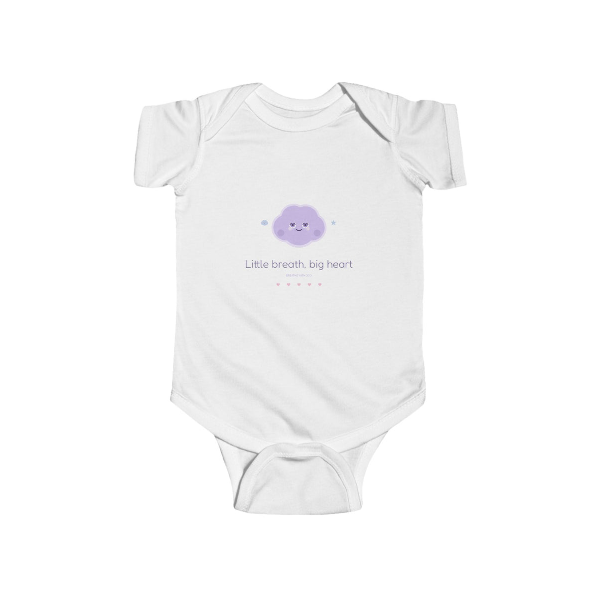 Breathe with Boo Little Breath Big Heart Baby Bodysuit