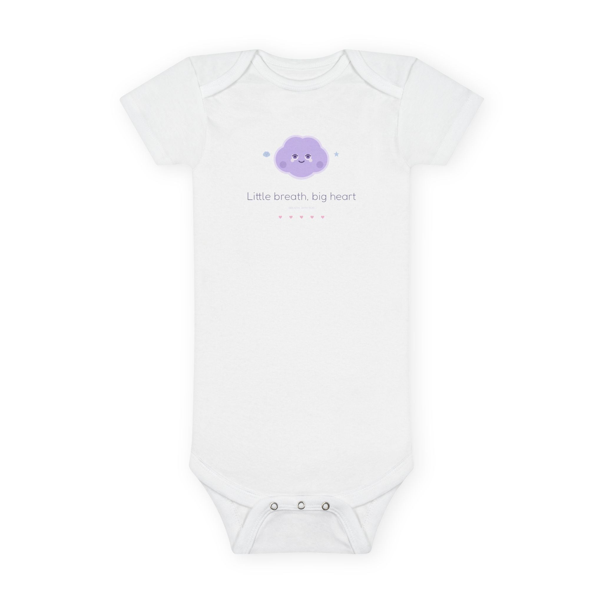 Breathe with Boo Little Breath Big Heart Baby Bodysuit