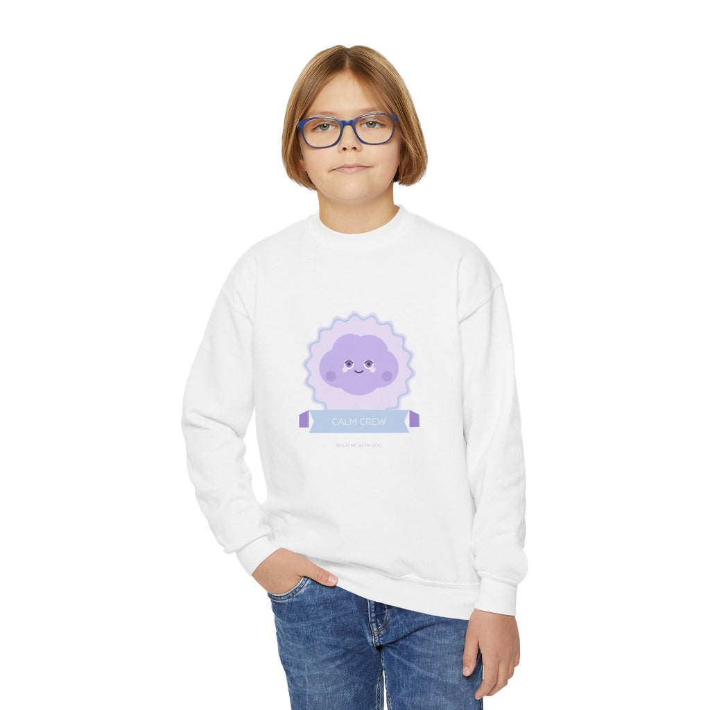 Breathe with Boo Calm Crew Kids' Sweatshirt
