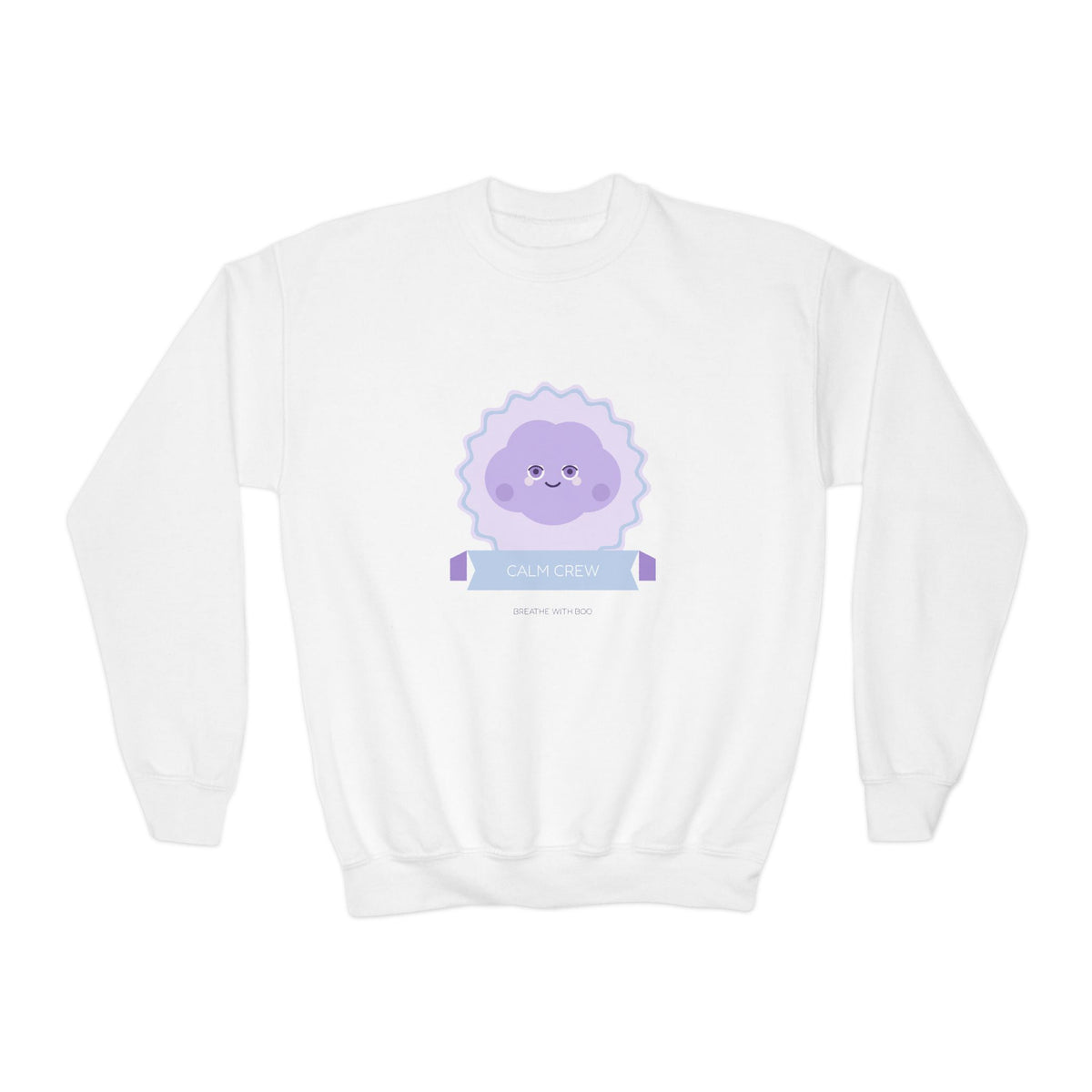 Breathe with Boo Calm Crew Kids' Sweatshirt